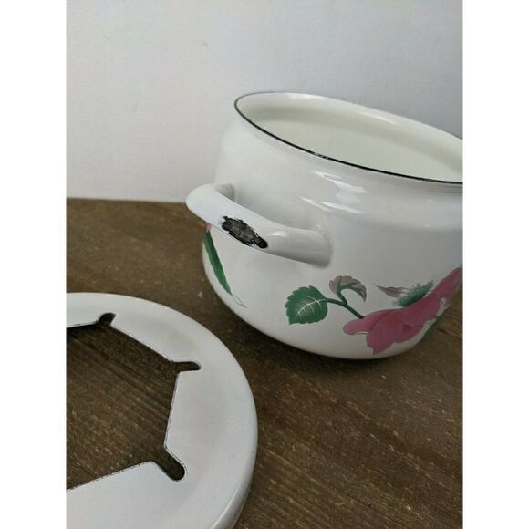 Mikasa Silk flowers Fondu pot with stand - Picture 5 of 9